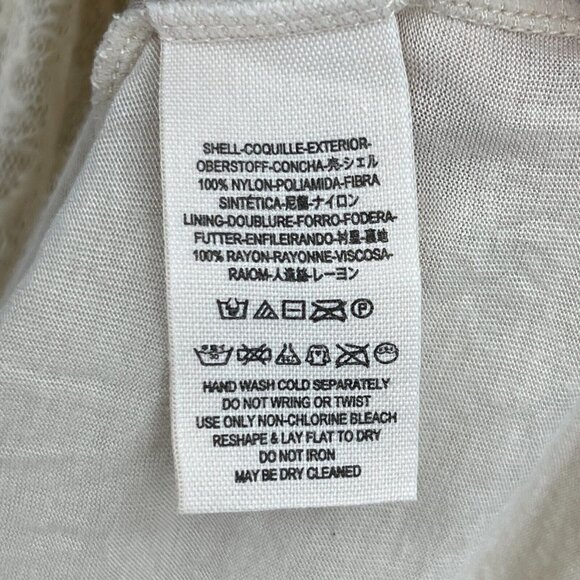 Free People Cream Black Lace Fit & Flare Mini Dress Keyhole Back - Picture 12 of 15